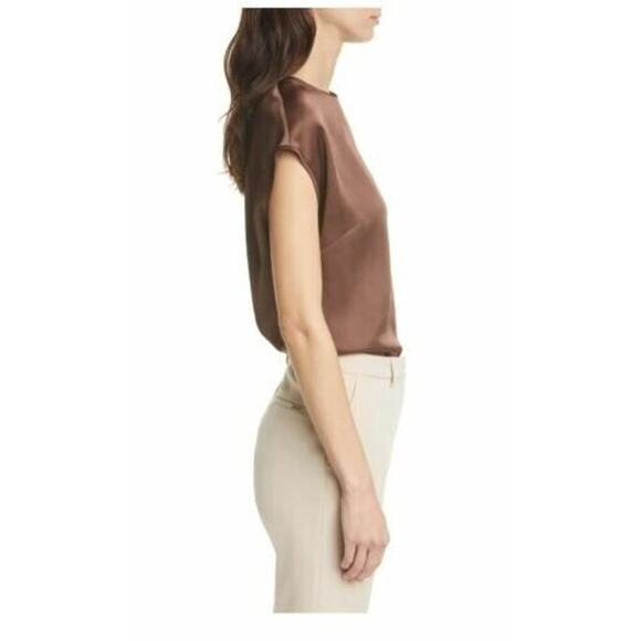 Seventy Venezia Women's Seventy Cady Satin Top in Chocolate Size 2US MSRP $199 - Picture 3 of 6